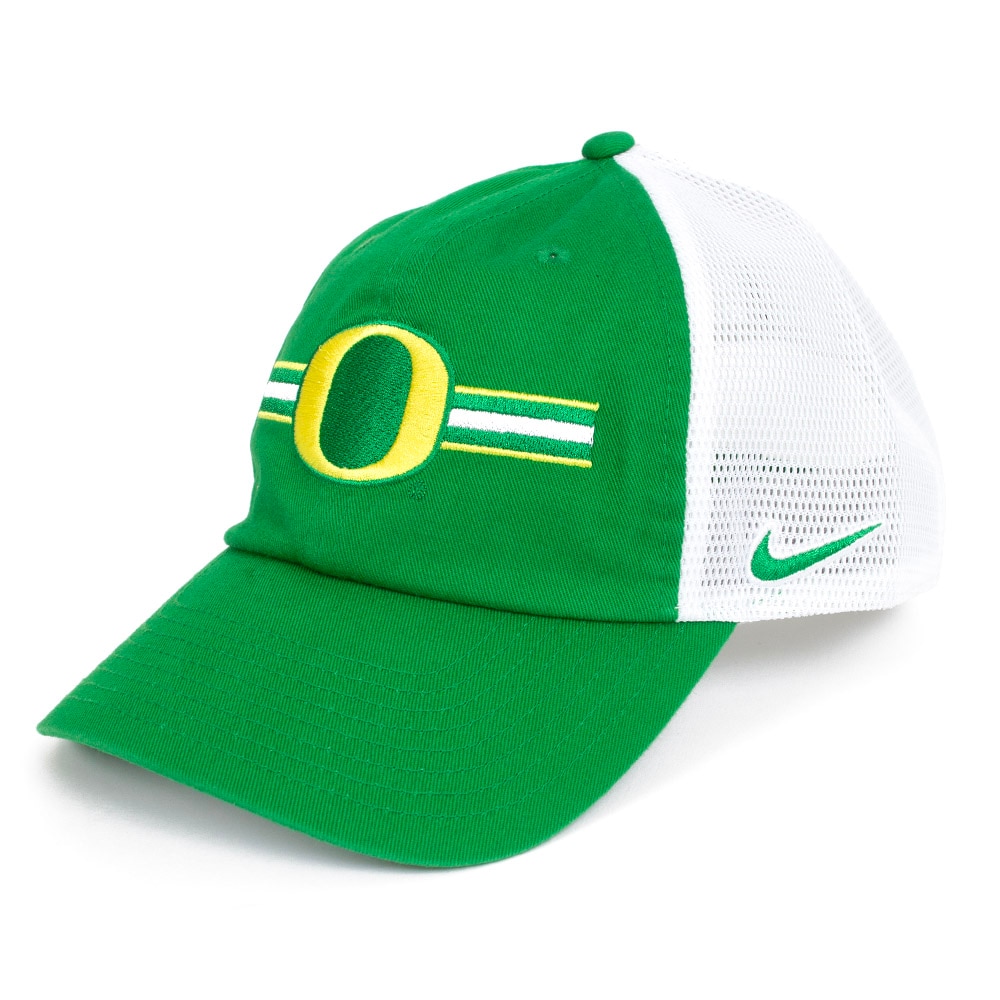 Classic Oregon O, Nike, Green, Curved Bill, Cotton, Accessories, Unisex, Soft Mesh, Unstructured, Twill, Adjustable, Hat, 916390